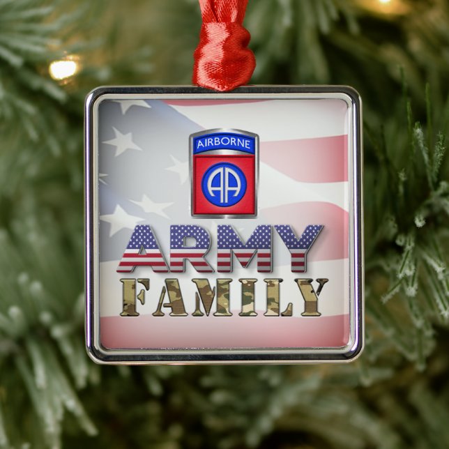 82nd Airborne Division Army Family Metal Ornament (Tree)