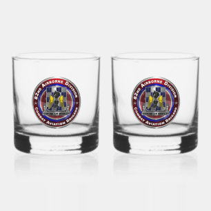 82nd Airborne Division CAB Aviation Brigade Whiskey Glass