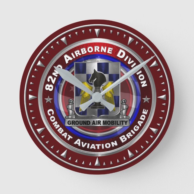 82nd Airborne Division Combat Aviation Brigade  Round Clock (Front)