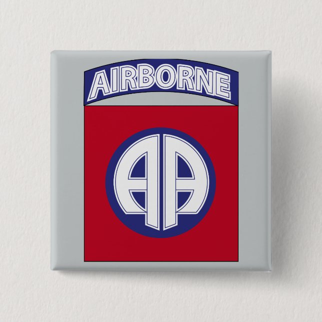 82nd Airborne Division - Combat Service 15 Cm Square Badge (Front)