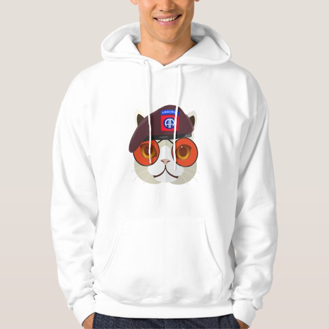 82nd Airborne Division “Cool Cat Paratrooper” Hoodie (Front)