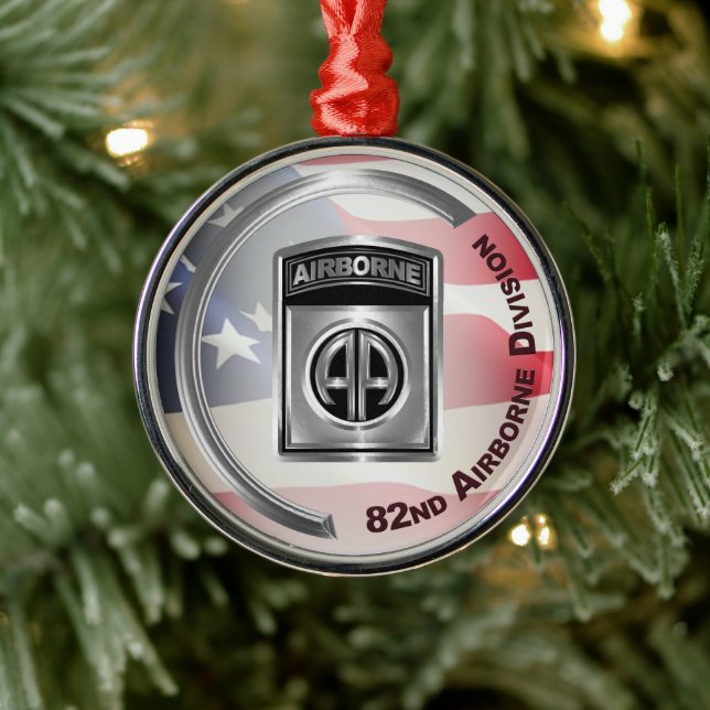 82nd Airborne Division Customised Christmas Metal Ornament (Tree)