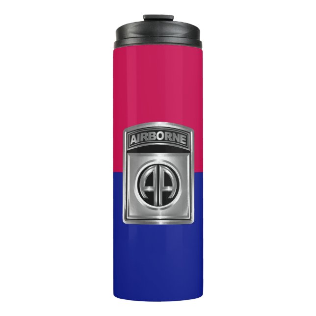 82nd Airborne Division Customised Patch Thermal Tumbler (Front)