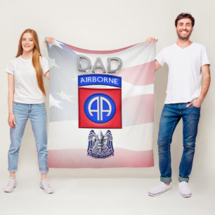 82nd Airborne Division DAD Fleece Blanket