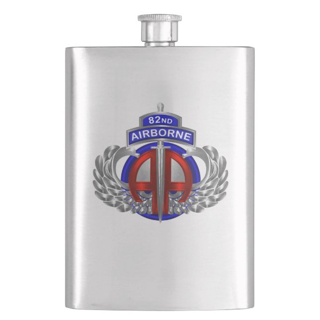 82nd Airborne Division Dagger Design Hip Flask (Front)