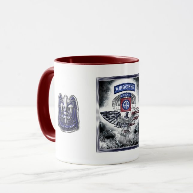 82nd Airborne Division Explosive Framed Design Mug (Front Left)
