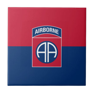 82nd Airborne Division Flag Military Veteran Ceramic Tile