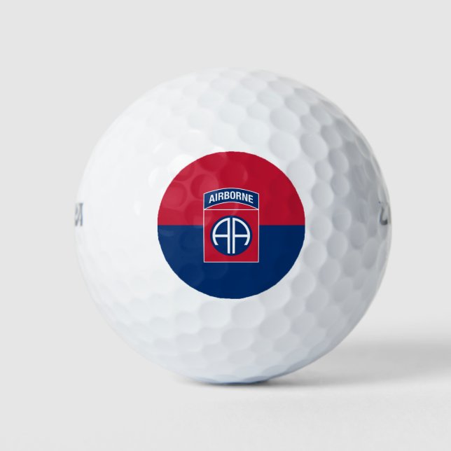 82nd Airborne Division Flag Military Veteran Golf Balls (Front)