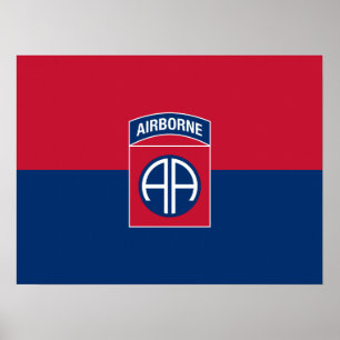 82nd Airborne Division Flag Military Veteran Poster