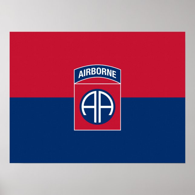 82nd Airborne Division Flag Military Veteran Poster (Front)