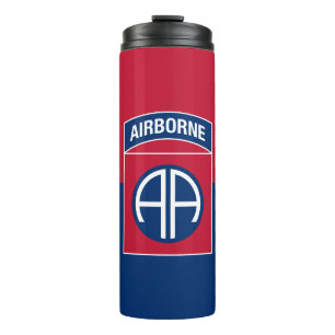 82nd Airborne Division Flag Military Veteran Thermal Tumbler