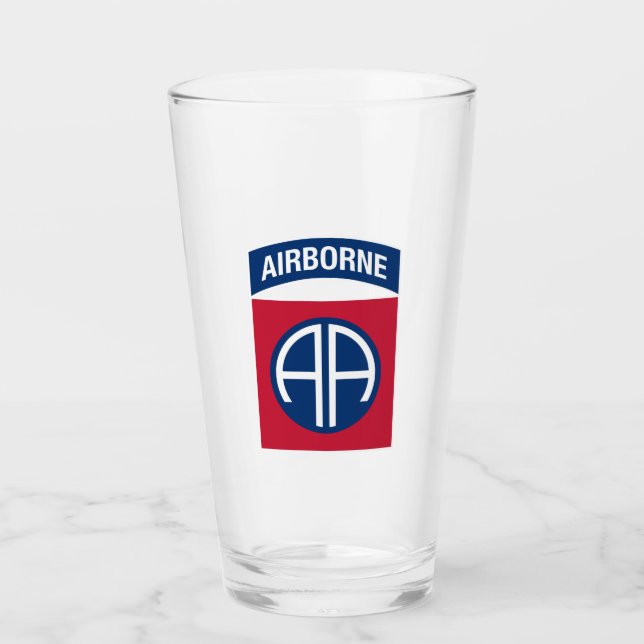 82nd Airborne Division Insignia Military Veteran Glass (Front)