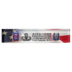 82nd Airborne Division Jumpmaster Nameplate