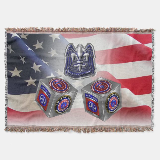 82nd Airborne Division - Lower Price Throw Blanket (Front)