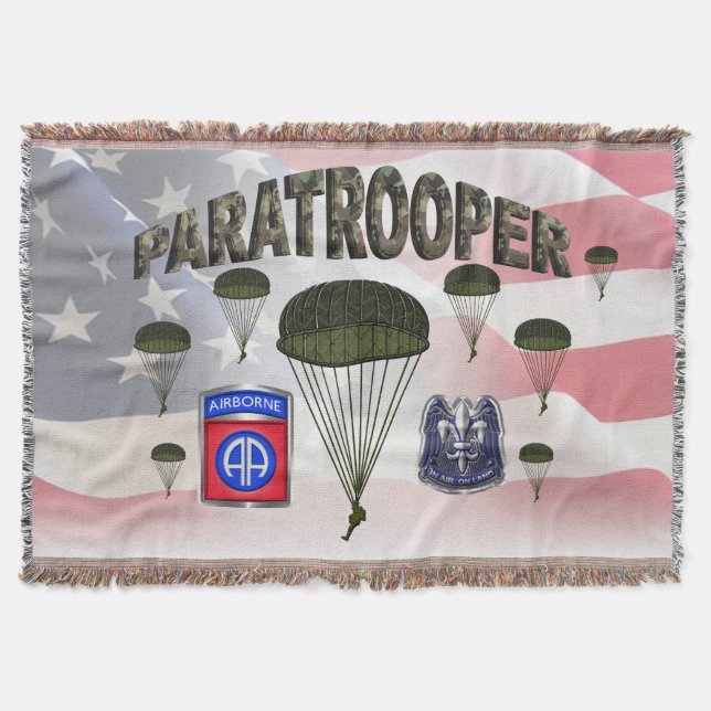 82nd Airborne Division - Lower Price Throw Blanket (Front)
