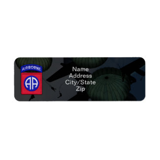 82nd airborne division nam war patch return address label