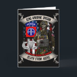 82nd Airborne Division Paratrooper Fort Bragg Jump Card<br><div class="desc">82nd Airborne Division Paratrooper Fort Bragg Jump Wings</div>
