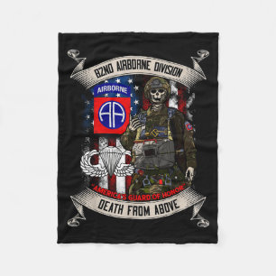 82nd Airborne Division Paratrooper Fort Bragg Jump Fleece Blanket