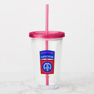 82nd Airborne Division “Paratrooper Wife” Acrylic Tumbler