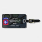 82nd airborne division patch luggage tag