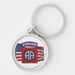 82nd airborne division patch veterans vet Keychain