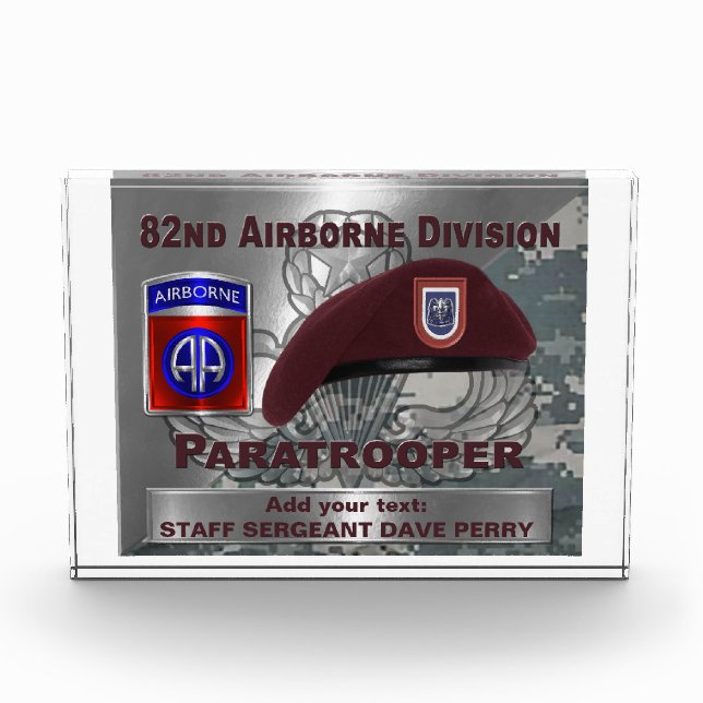 82nd Airborne Division  Photo Block (Front)