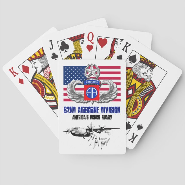 82nd airborne division poker cards (Back)
