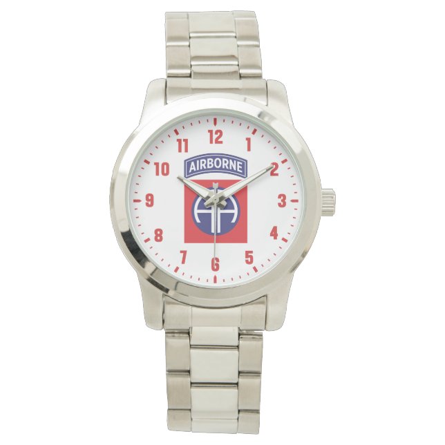 82nd Airborne Division Premium Stainless Steel Watch (Front)