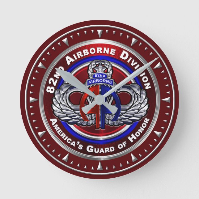 82nd Airborne Division   Round Clock (Front)