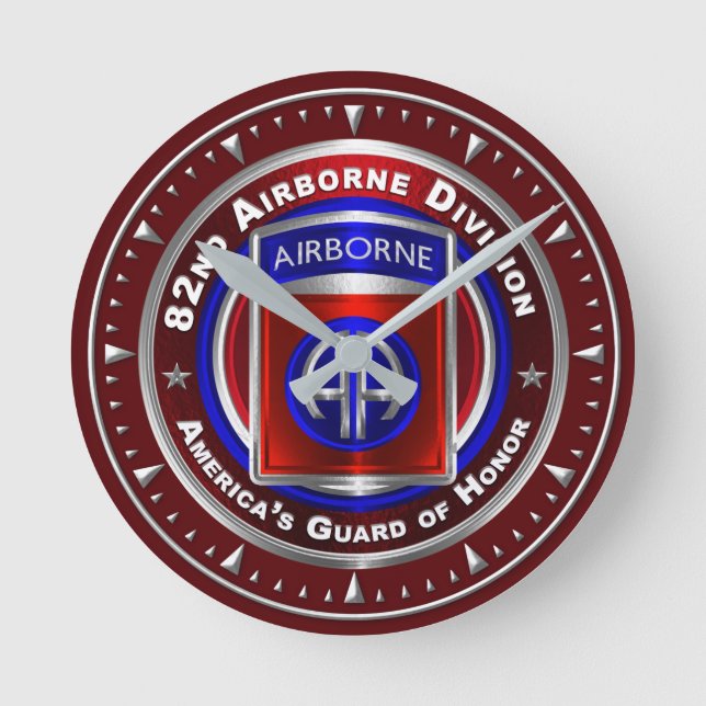 82nd Airborne Division  Round Clock (Front)