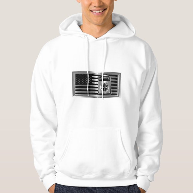 82nd Airborne Division Steel Flag Hoodie (Front)