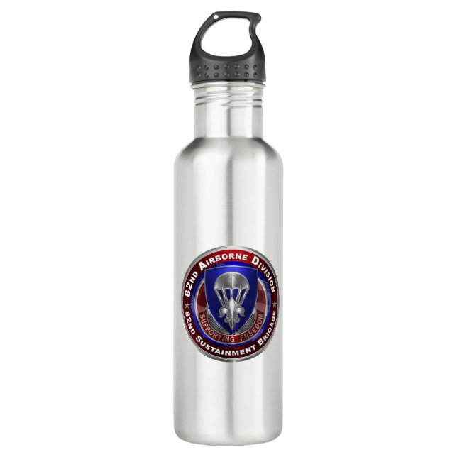 82nd Airborne Division Sustainment Brigade  710 Ml Water Bottle (Front)