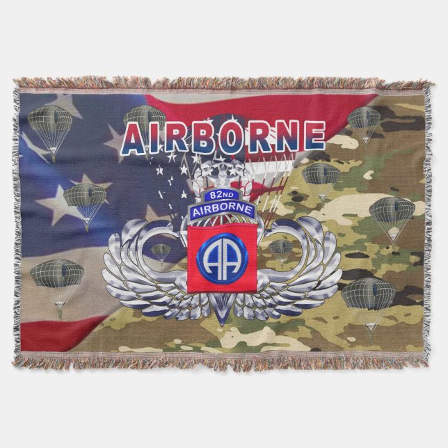 82nd Airborne Division  Throw Blanket (Front)
