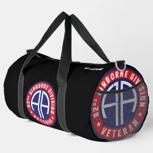 82nd Airborne Division "Veteran" Black Duffle Bag