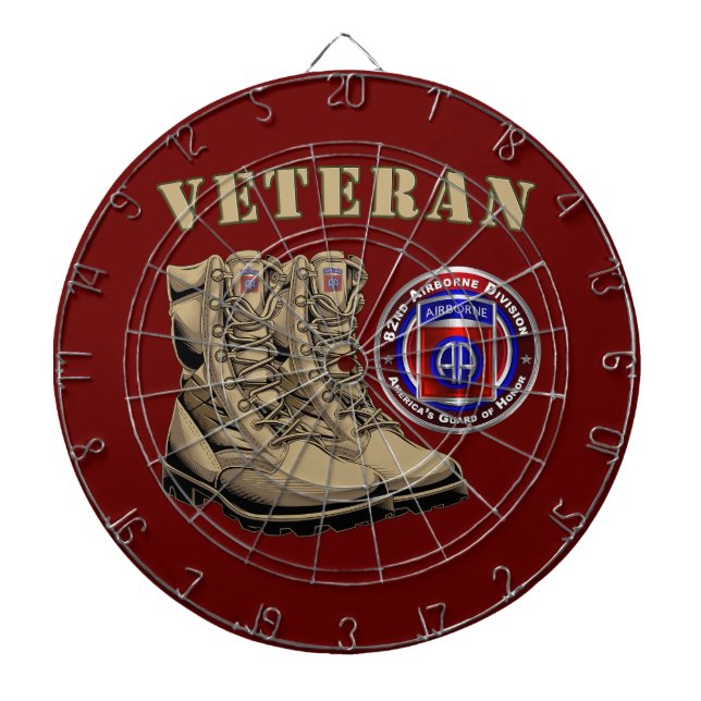82nd Airborne Division Veteran Dartboard (Front)