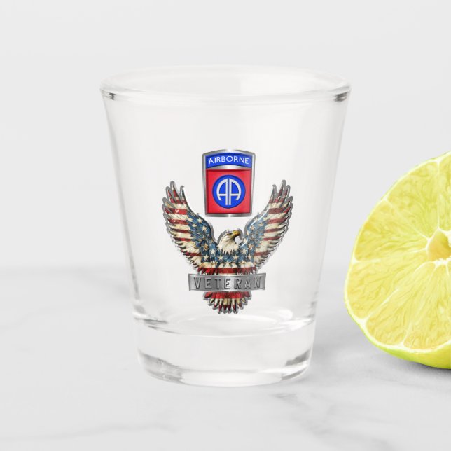 82nd Airborne Division Veteran Shot Glass (Front)