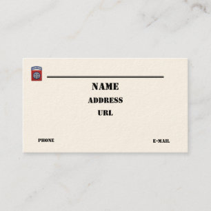 82nd Airborne Division vets patch business Card