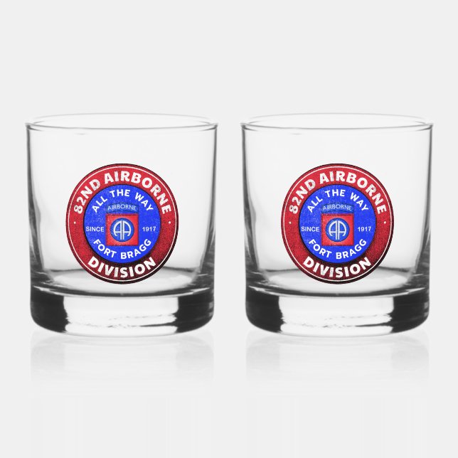82nd Airborne Division  Whiskey Glass (Front)