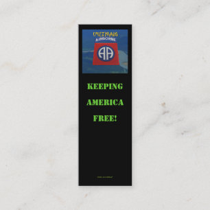 82nd airborne divisionvets patches bookmarkers mini business card