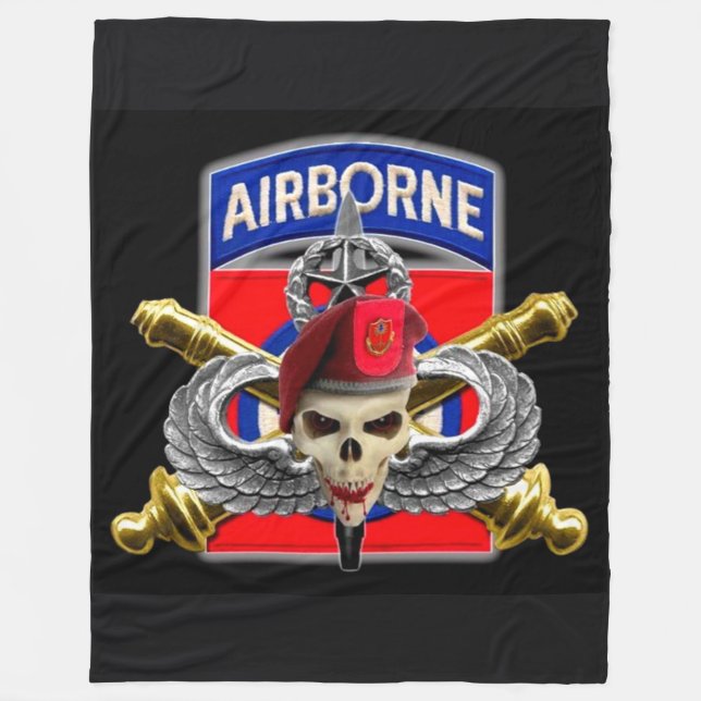 82nd AIRBORNE Fleece Blanket (Front)