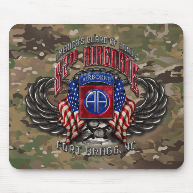 82nd Airborne Fort Bragg Camo Mousepad (Front)