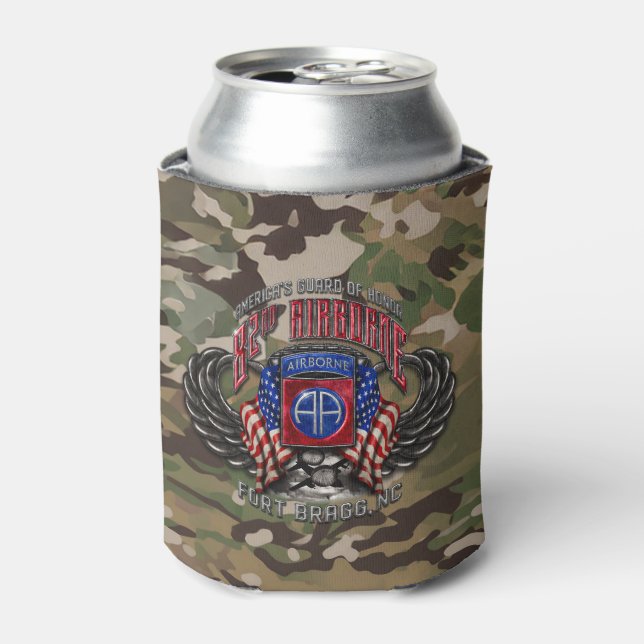 82nd Airborne Fort Bragg Can Cooler (Can Front)