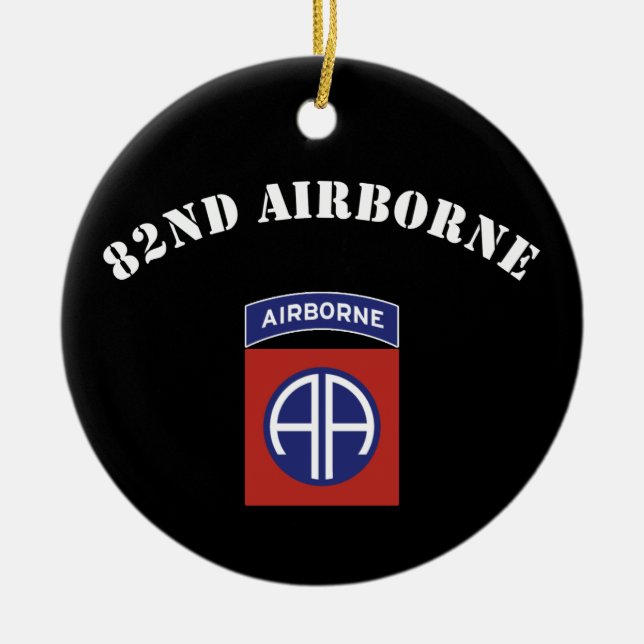 82nd Airborne Insignia Ceramic Ornament (Front)