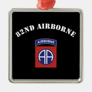 82nd Airborne Insignia Metal Ornament