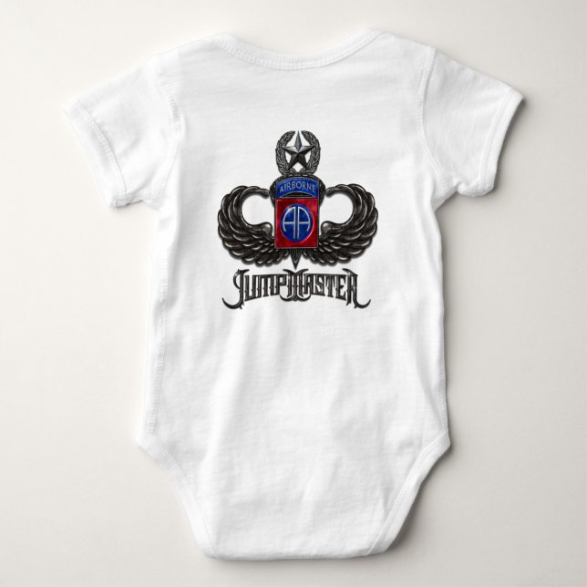 82nd Airborne Jumpmaster Baby Bodysuit (Back)