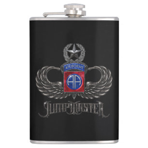 82nd Airborne Jumpmaster Vinyl Wrapped Flask