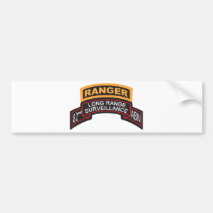 82nd Airborne LRS Scroll, Ranger Tab Bumper Sticker