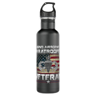 82nd Airborne Paratrooper Veteran 710 Ml Water Bottle