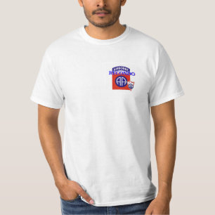82nd Airborne RECONDO White Tee-Shirt T-Shirt