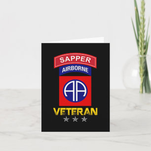 82nd Airborne Shirt - 82nd Airborne Sapper Veteran Card